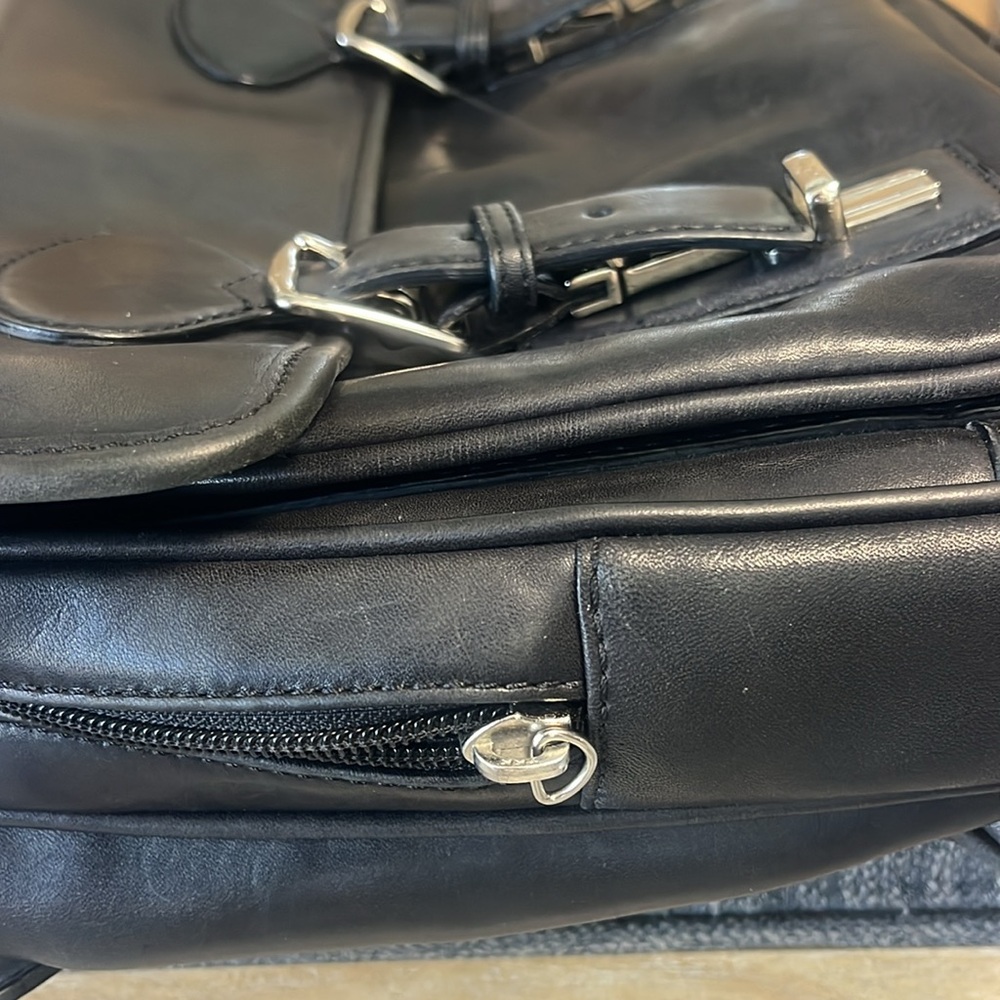 Vintage Coach supple black leather laptop, briefcase Crossbody J23-5237 unisex - Picture 9 of 12